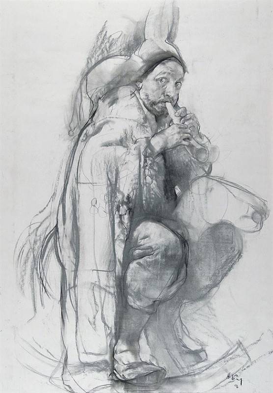 程鸿最新素描作品，艺术魔法的变化，自信与成就感的源泉