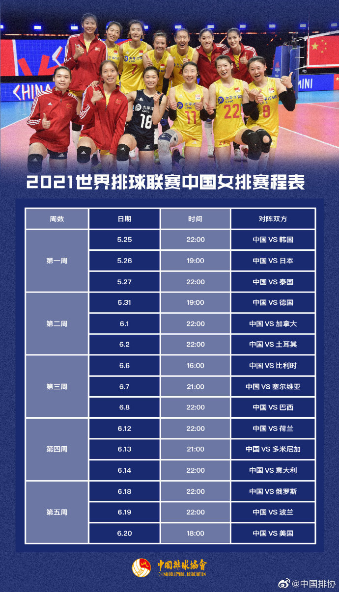 中国女排最新赛程表重磅更新，热血之战，不容错过！