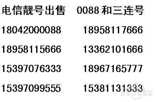 购买电信电话号码
